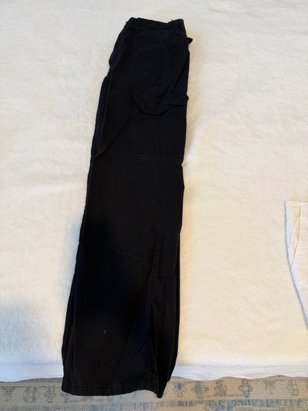 Zara Black Wide-Leg Cargo Pants